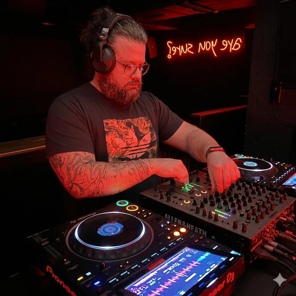 ice-beats performing in a DJ booth