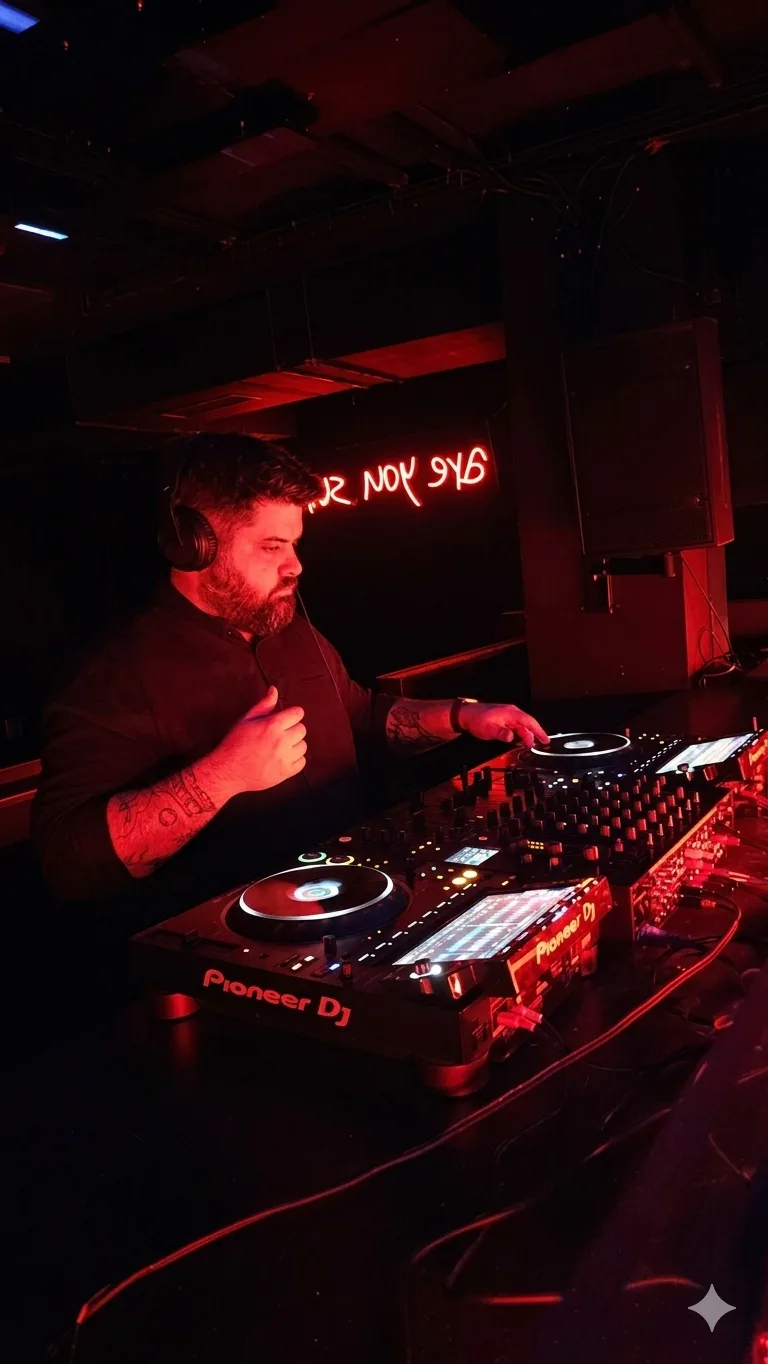 ice-beats performing in a dark club